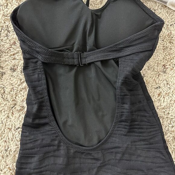 Aerie Real Good One Piece Full Coverage Halter Tie Neck Swimsuit Shelf Bra XXS - Picture 9 of 11